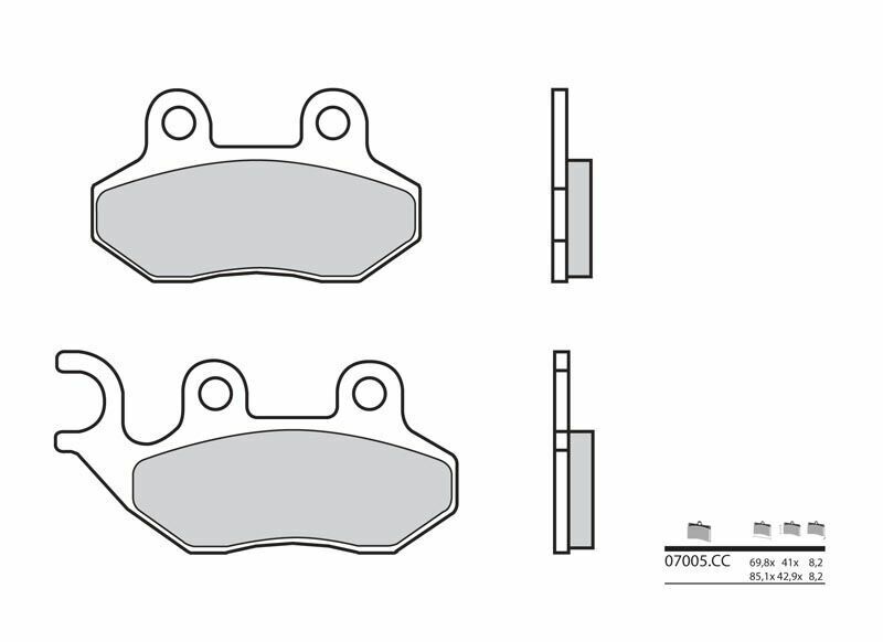 Pastillas de freno orgánicas Brembo 07005
