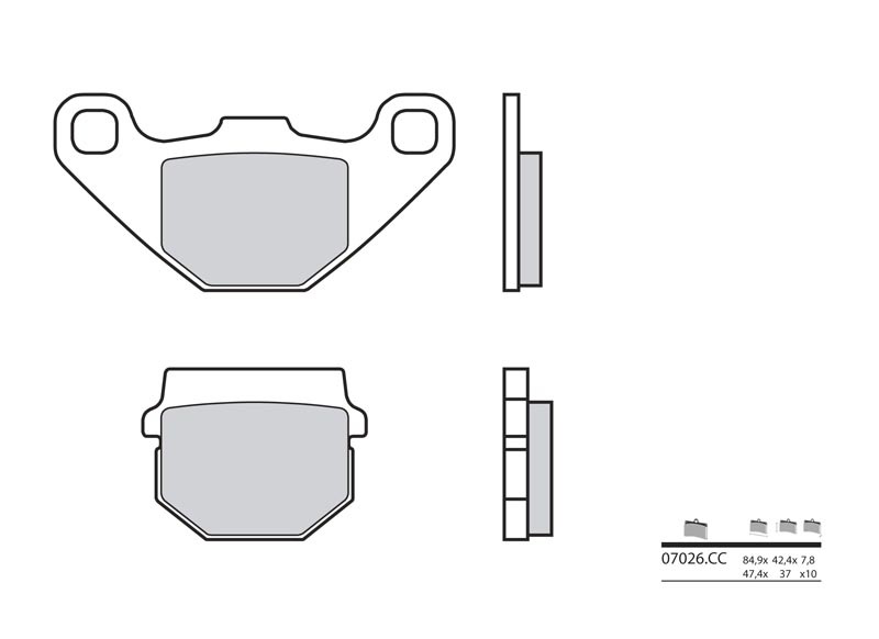 BREMBO Scooter Carbon Ceramic Brake pads - 07026CC