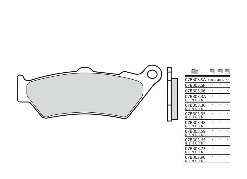Pastillas de freno sinterizadas Brembo 07BB0390