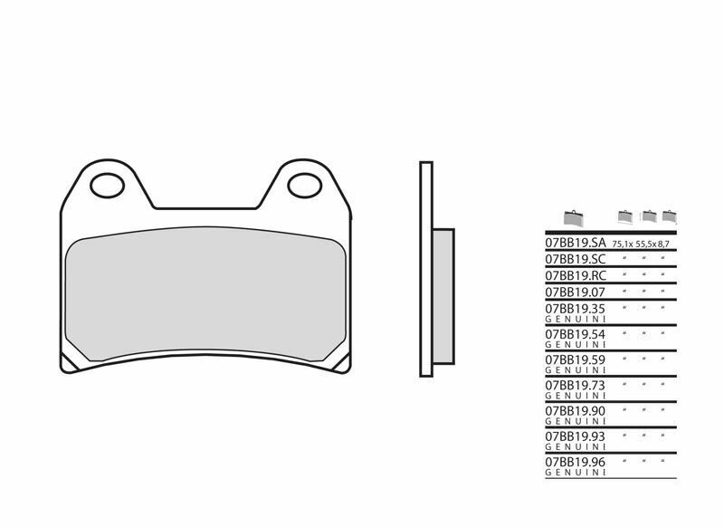 Pastillas de freno BREMBO sinterizadas - 07BB1959