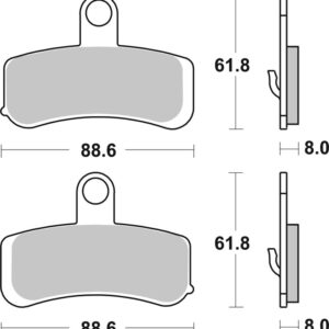 Pastillas de freno sinterizadas Brembo 07HD15SA