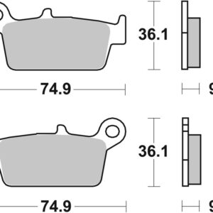 Pastillas de freno sinterizadas de competición Brembo 07HO26SX