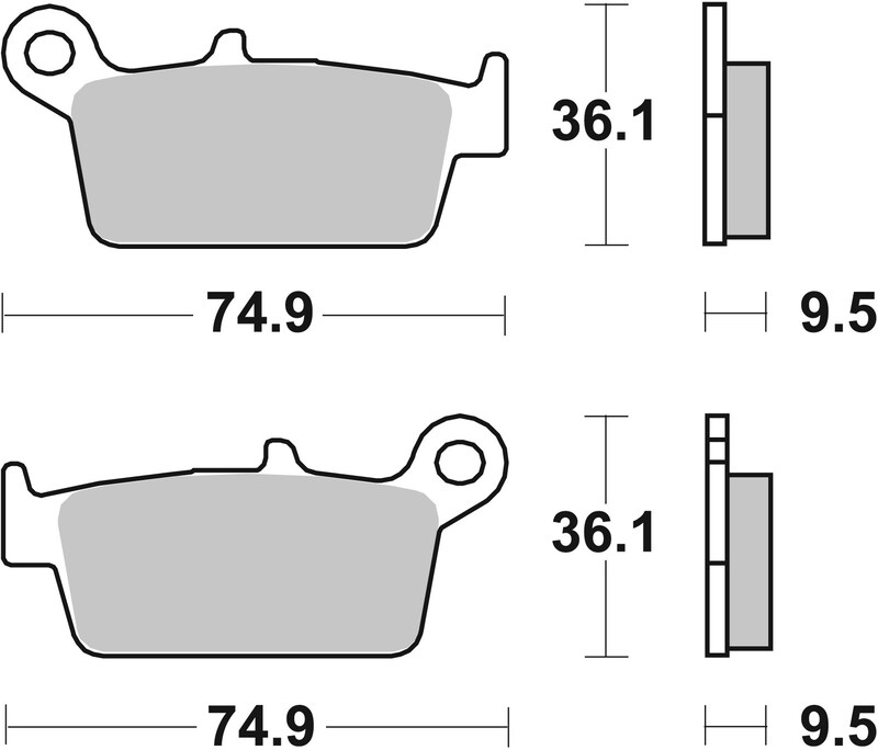 Pastillas de freno sinterizadas de competición Brembo 07HO26SX