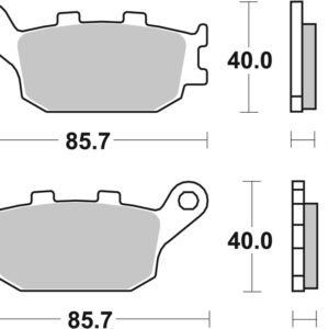 Pastillas de freno orgánicas carbono Brembo 07HO3607