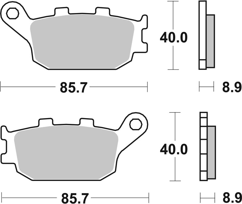 Pastillas de freno orgánicas carbono Brembo 07HO3607