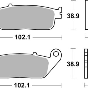 Pastillas de freno orgánicas Brembo 07HO4108