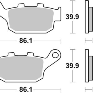 Pastillas de freno orgánicas Brembo 07HO53CC