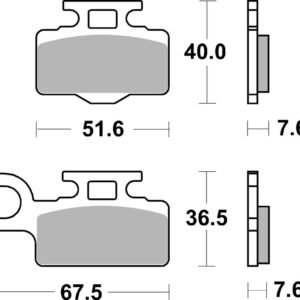 Pastillas de freno sinterizadas de competición Brembo 07KA27SX
