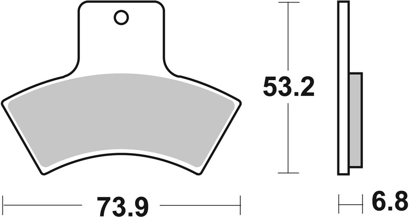 Pastillas de freno sinterizadas de competición Brembo 07PO04SX