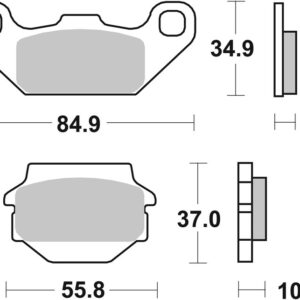 Pastillas de freno sinterizadas de competición Brembo 07SU11SX