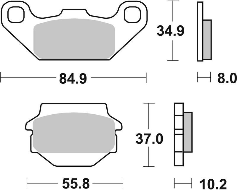 Pastillas de freno sinterizadas de competición Brembo 07SU11SX