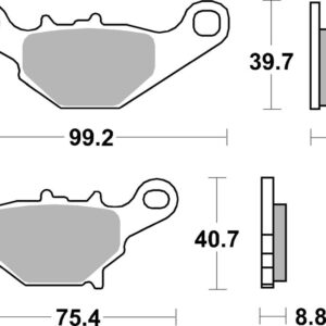 Pastillas de freno sinterizadas Brembo 07SU31SD