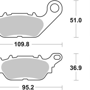 Pastillas de freno orgánicas Brembo 07YA28CC