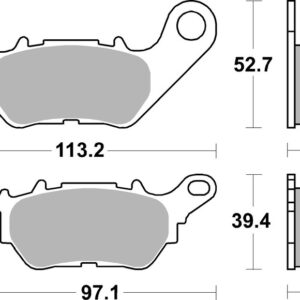 Pastillas de freno orgánicas Brembo 07YA53CC
