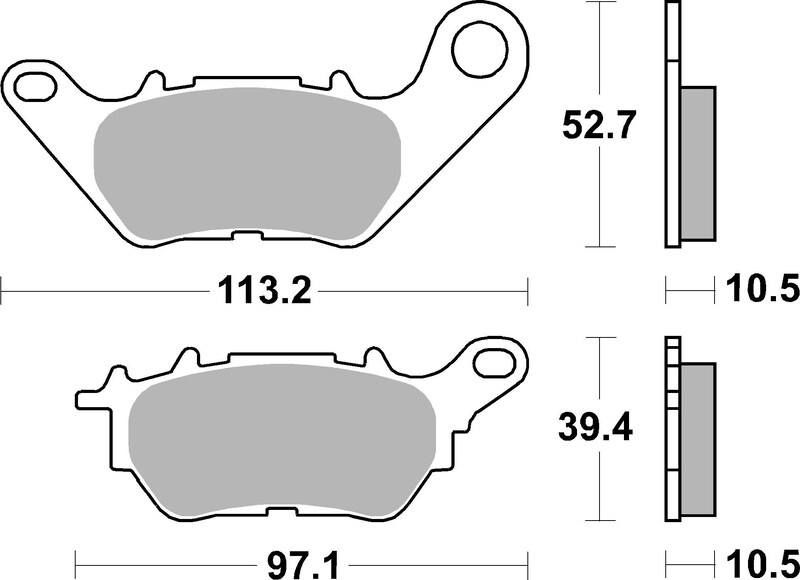 Pastillas de freno orgánicas Brembo 07YA53CC