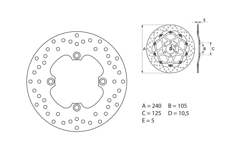 Disco de freno Brembo 108489952