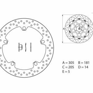 Disco de freno BREMBO Serie Oro redondo fijo