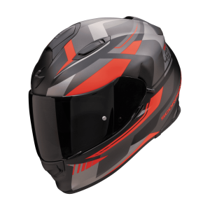 SCORPION EXO-491 ABILIS Negro Mate Plata-Rojo