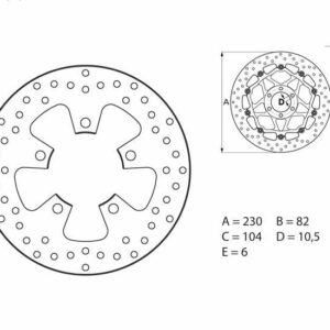 Disco de freno BREMBO Serie Oro redondo fijo