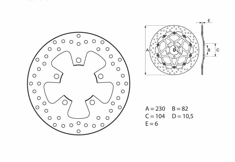 Disco de freno BREMBO Serie Oro redondo fijo