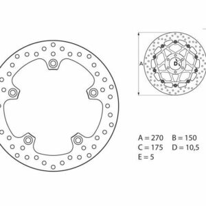 Disco de freno BREMBO Serie Oro redondo fijo