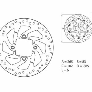 Disco de freno BREMBO Serie Oro redondo fijo