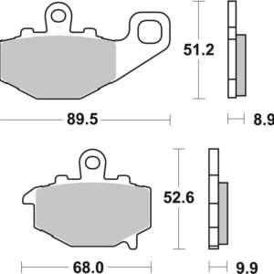 Pastillas de freno orgánicas Brembo 07KA1617