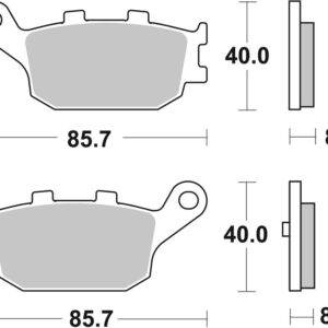 Pastillas de freno sinterizadas Brembo 07053XS