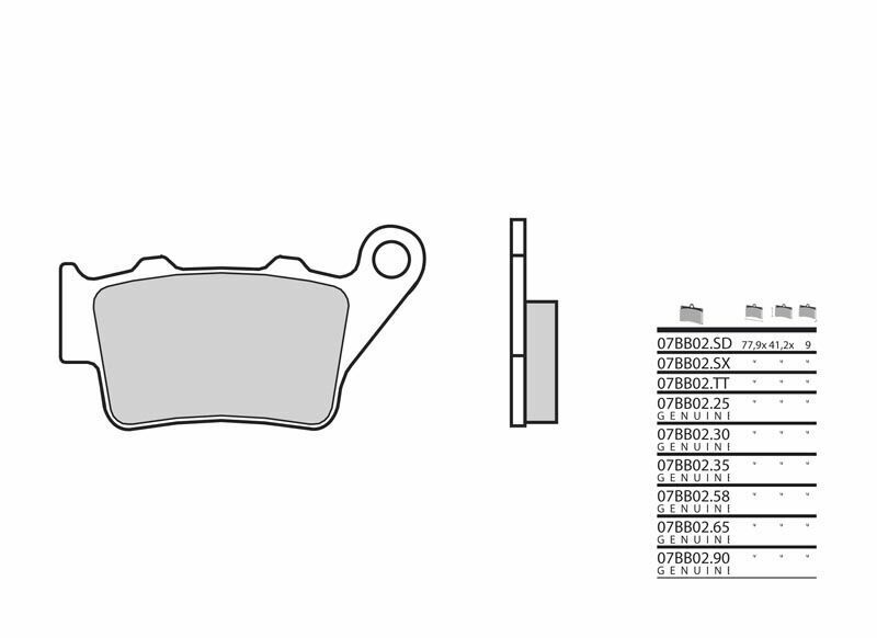 Pastillas de freno sinterizadas Brembo 07BB0258