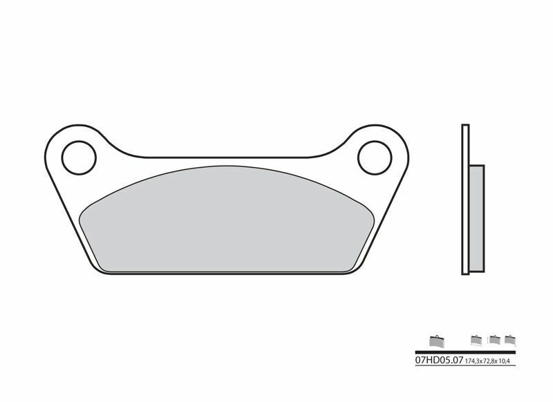 Pastillas de freno orgánicas Brembo 07HD0507