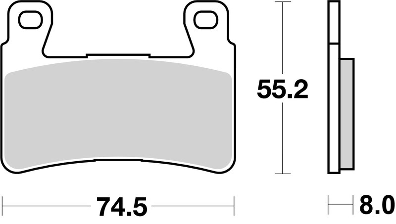 Pastillas de freno sinterizadas de competición Brembo 07HO45RC