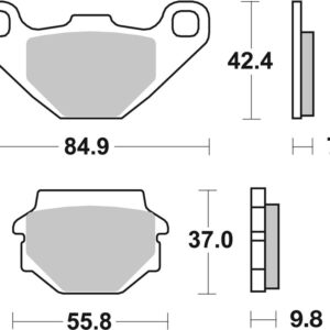 Pastillas de freno sinterizadas de competición Brembo 07KS04SX