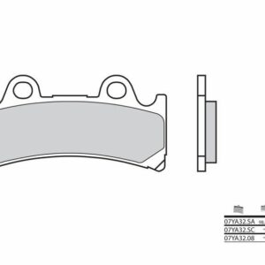 Pastillas de freno sinterizadas racing Brembo 07YA32SC