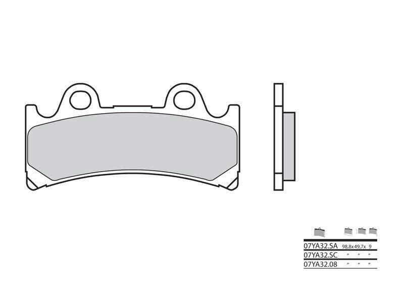 Pastillas de freno sinterizadas racing Brembo 07YA32SC