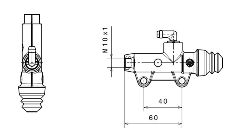 Bomba de freno BREMBO trasero gris Ø13mm