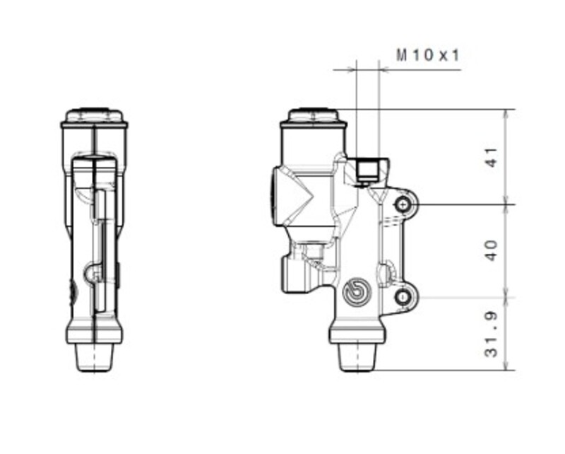 Bomba de freno BREMBO trasero titanio Ø13mm