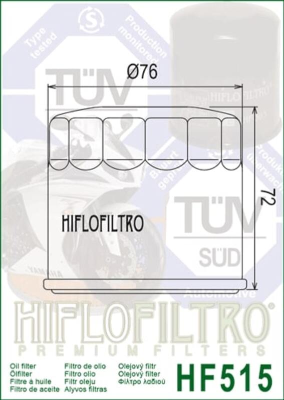 Hiflofiltro Oil Filter Hf515