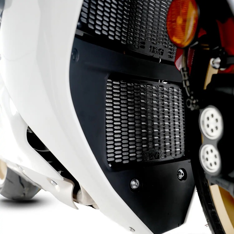 Protector de radiador de aceite R&G RACING Pro aluminio - Negro