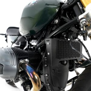 Protector de radiador de aceite R&G RACING Pro aluminio - Negro