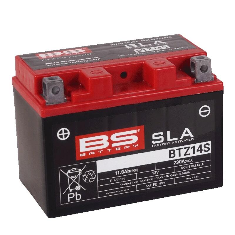 Batería BS Battery BTZ14S AGM activada de fábrica 12V (equivale a YTZ14S)