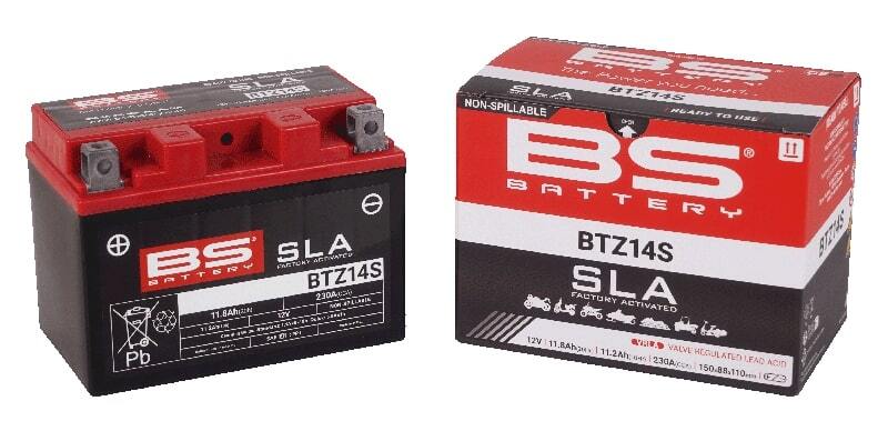 Batería BS Battery BTZ14S AGM activada de fábrica 12V (equivale a YTZ14S)