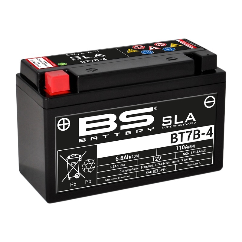 Batería BS Battery BT7B-4 AGM activada de fábrica 12V