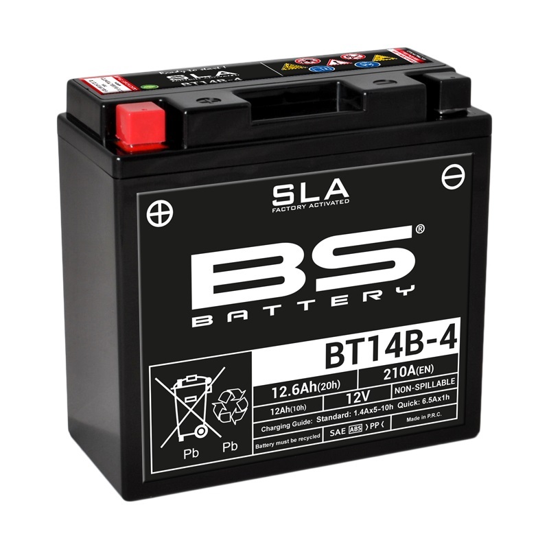 Batería BS Battery BT14B-4 AGM activada de fábrica 12V