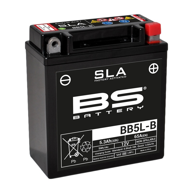 Batería BS Battery BB5L-B AGM activada de fábrica 12V (equivale a YB5L-B)