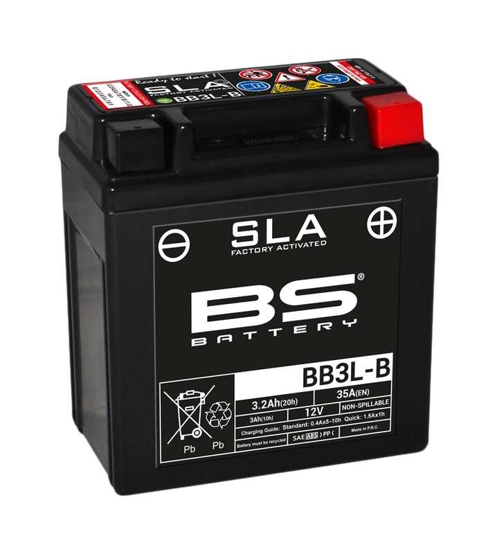 Batería BS Battery BB3L-B AGM activada de fábrica 12V (equivale a YB3L-B)