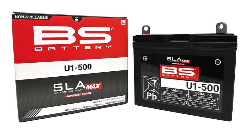 Batería BS Battery U1-500 FA - ATV, UTV, SSV, Jardinería AGM activada de fábrica 12V