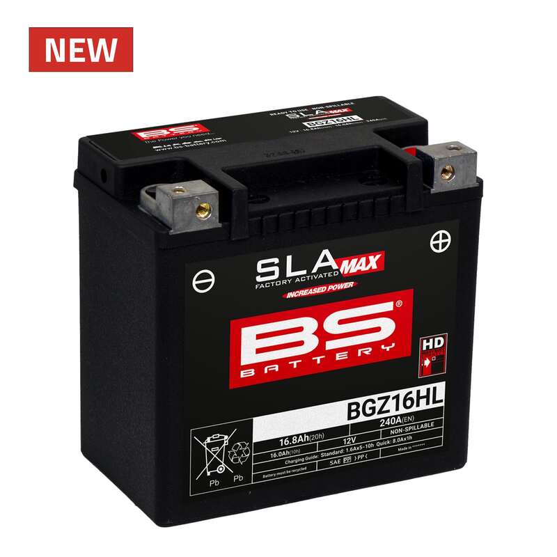 Batería BS Battery BGZ16HL AGM activada de fábrica 12V