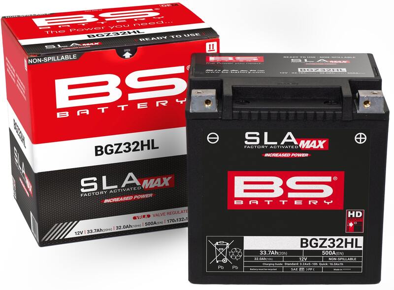 Batería BS Battery BGZ32HL AGM activada de fábrica 12V