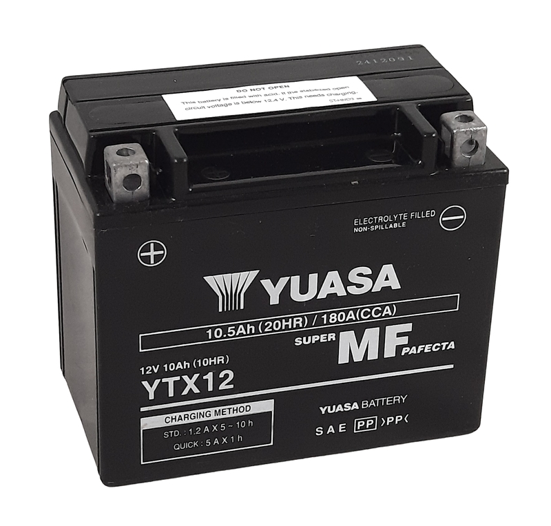 Batería Yuasa YTX12 AGM activada de fábrica 12V