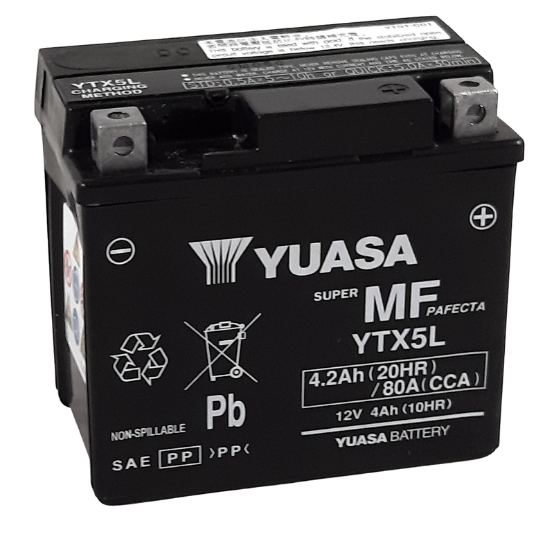 Batería Yuasa YTX5L AGM activada de fábrica 12V